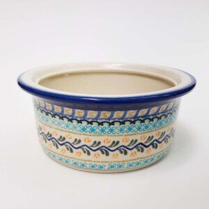 Boleslawiec Polish Pottery Round Casserole Baking Dish w/o Lid